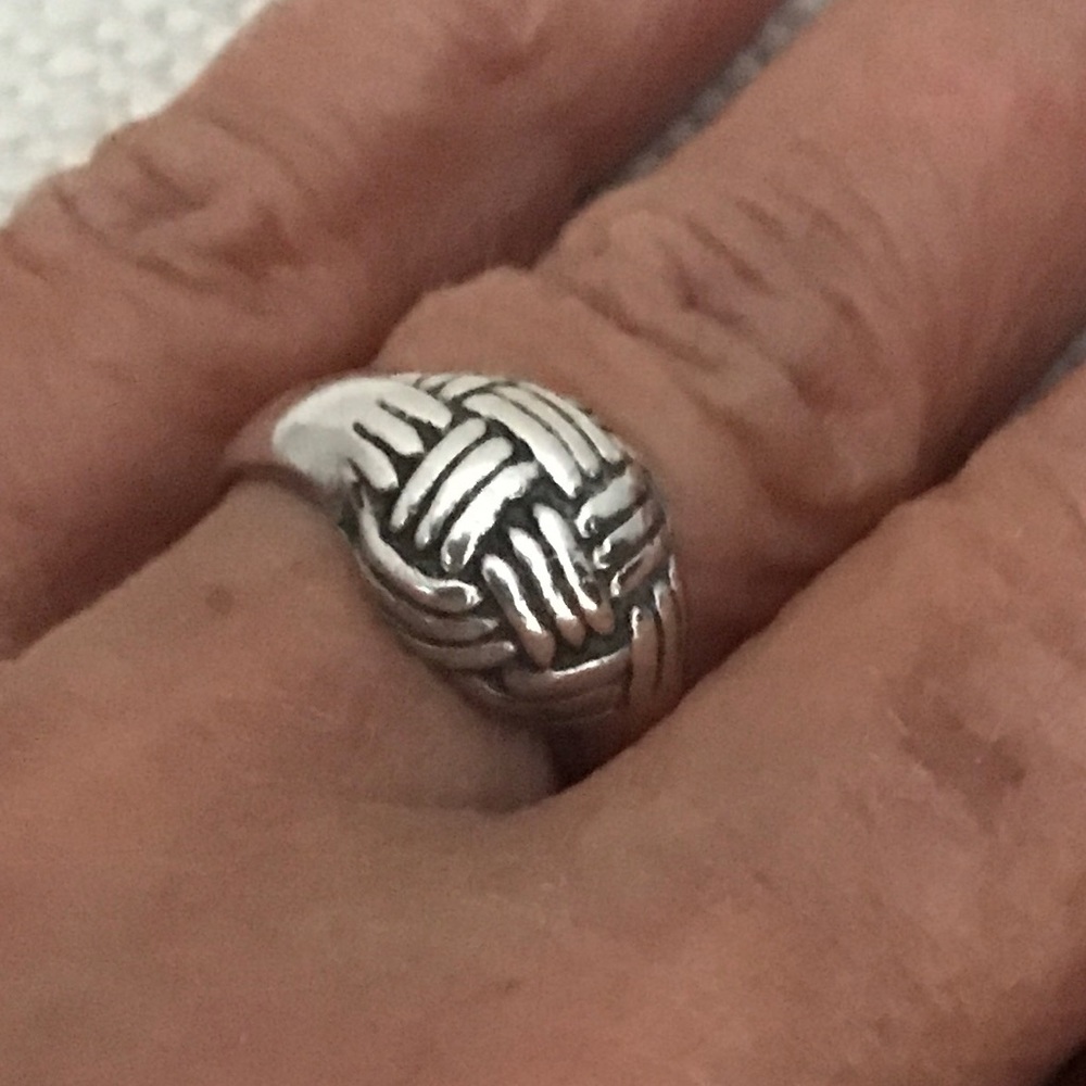 Sterling silver love knot ring